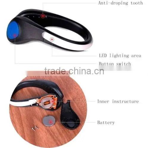 2016 New Fashon LED shoes Clip For Safety Sport Running