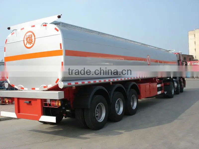 Tri-axle fuel tanker truck trailer