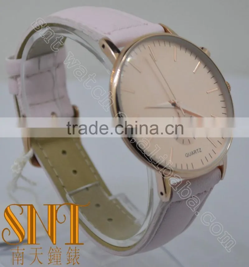 Hot Selling Rose Gold Sunday Dial Wrist Watch With Pink UP Band Watch