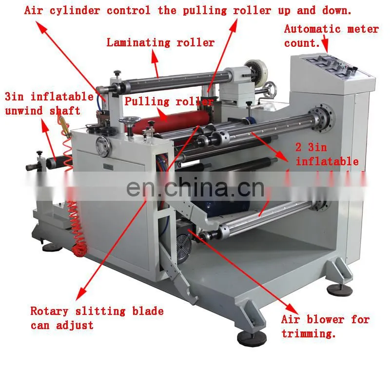 PP PVC PET PE Plastic Film Label Paper Foam Fabric roll Slitting Rewinding Machine