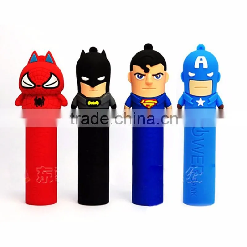 2600mAh PVC power bank cartoon avenger power bank for mobile phone