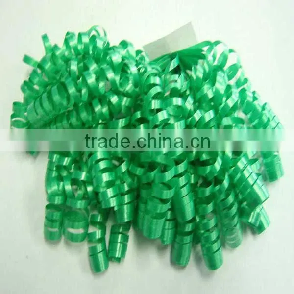 Curling Plastic Ribbons Pull Bow /Curly Bow with double face and christmas/wedding/party poly packing curly ribbon bow