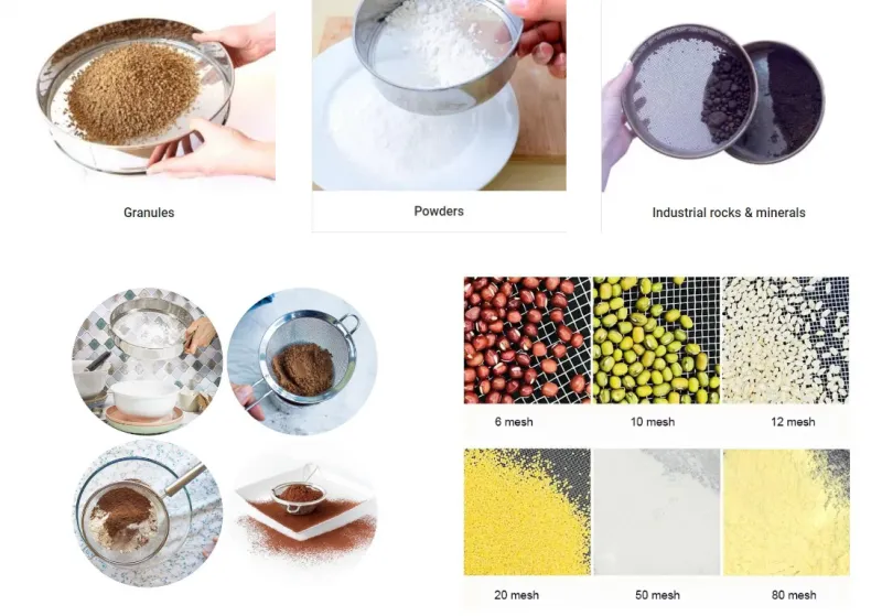 Lab Sieves 304 Stainless Steel Test Sieves 300 Mesh 0.05mm, 100 Mesh 0.154mm, 10 Mesh 2mm Aperture Lab Standard Test Sieve Factory Direct