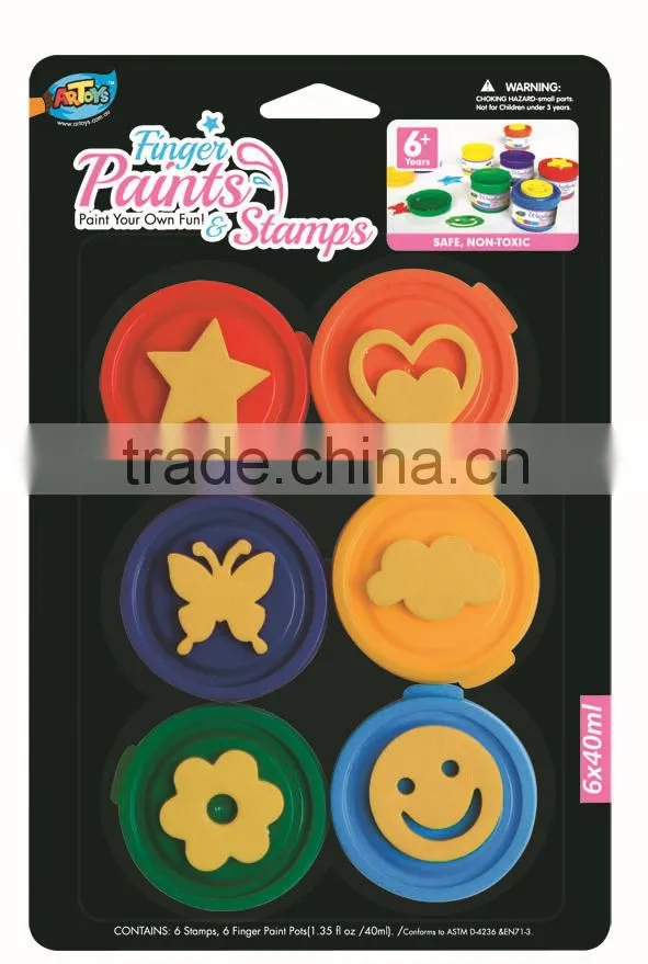 6ct*40ml finger paint