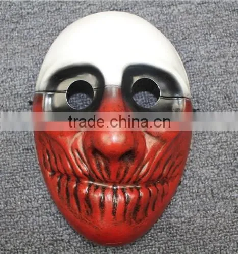 2016 high imitation PVC new year mask payday 2 mask (Dallas /Chains /Hoxton / Wolf) Dallas Heist Joker Props Cosplay mask