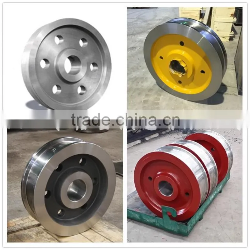Metal and slag ladle car wheel