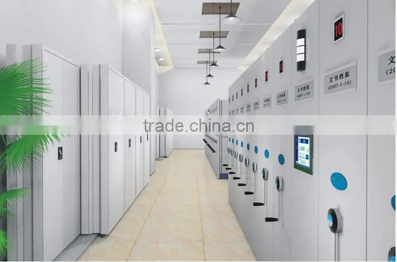 library/school furniture Mobile Compact Cabinet/ Manual Mass Shelf /Compact Shelving System