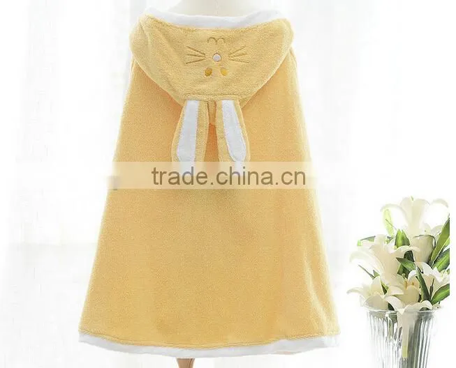 new style 100% cotton hot sale cheap baby hooded bath towel bathrobe for children