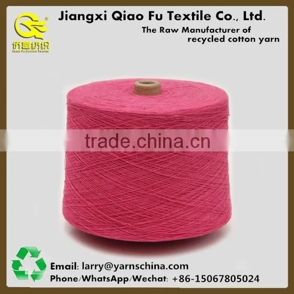 Open End Blended Yarn Recycled Cotton Polyester Dyed Yarn Ne10s/1 with Free Samples