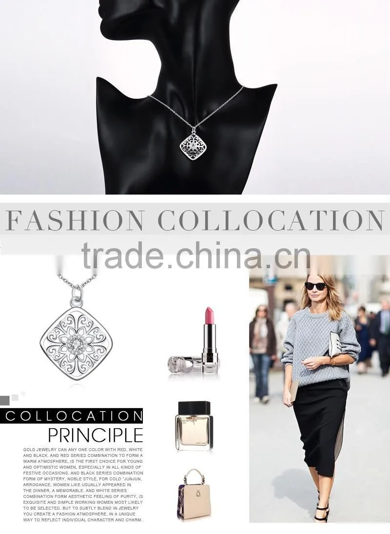 America Hot Selling New Fashion Style Fast Delivery Wholesale fashion Silver plated Zircon necklaces