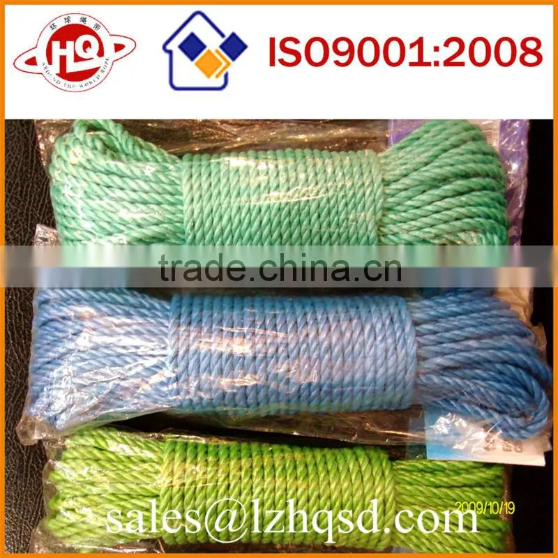 twisted pp tie down rope/pp braided rope/pp clothesline rope