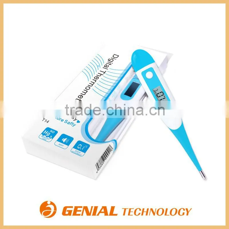 Practical Digital Thermometer, LCD Display for Oral Armpit Rectum use Waterproof High accuracy Automatic Off fast reading
