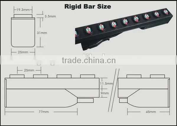 P25 High brightness led bar light for outdoor advertising digital display screens