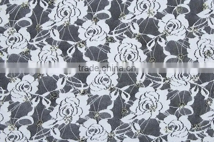2016 new fancy cheap stretch embroidery sequined designer dress fabrics