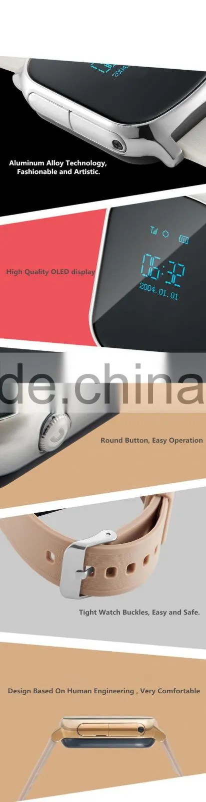 GPS WIFI LSB multimode positioning OLED screen Bluetooth 3.0 positioning watch