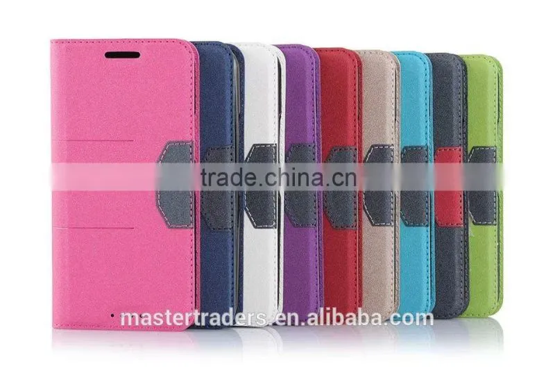 Frosted Auto Pull Flip Wallet PU Leather Case For HTC M9 MT-3024