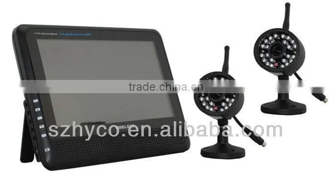 7 inch monitor wireless dvr kits cctv camera system