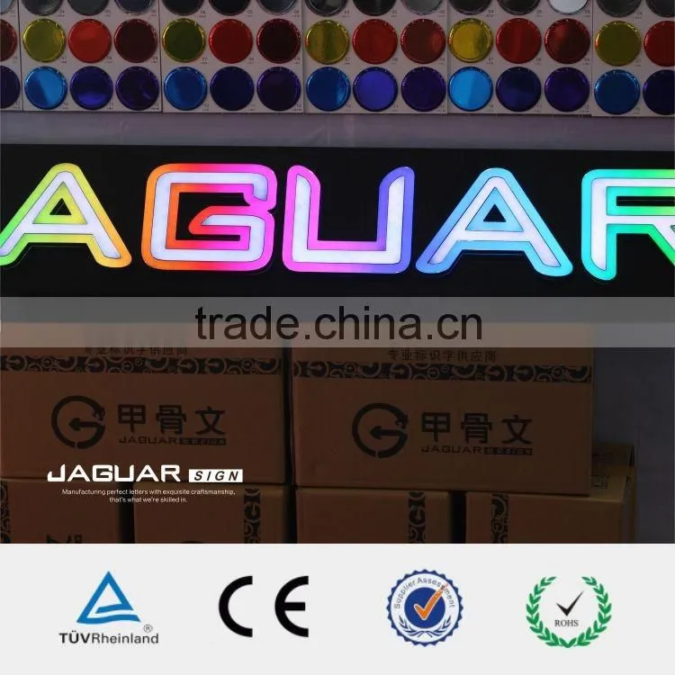 wifi wireless acrylic front-lit RGBW led digital scrolling letter sign display