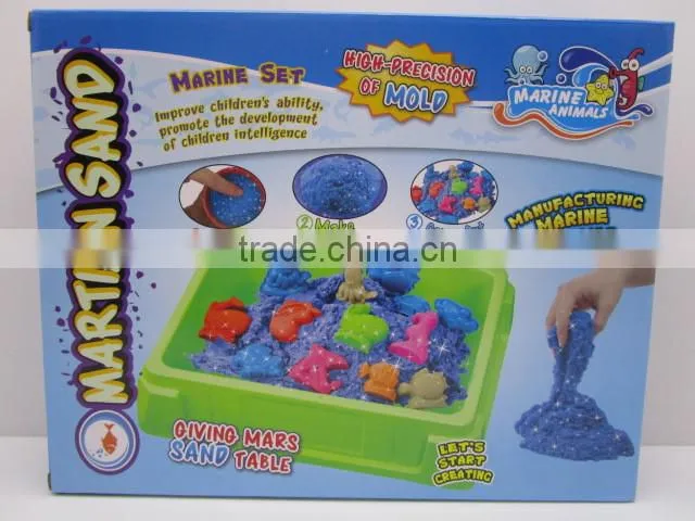 Ocean Animal Space Sand With 10 sand mold + 1 table, magic motion sand 500G