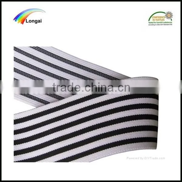 wholesale 100% polyester binary colour elastic webbing band tape for clothing