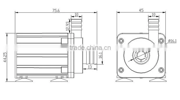 Solar DC 12V 24V Hot Water Circulation Pump Brushless Motor Water Pump 1100L/H