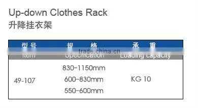 Up-down clothes rack