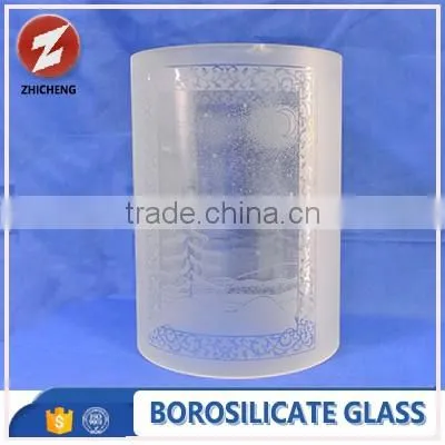 toughened tempered borosilicate 3.3 cut glass lamp cover