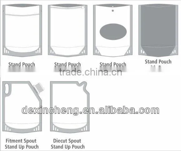 Transparent Plastic Stand Up Pouch With Zipper and Eurohole OnTop