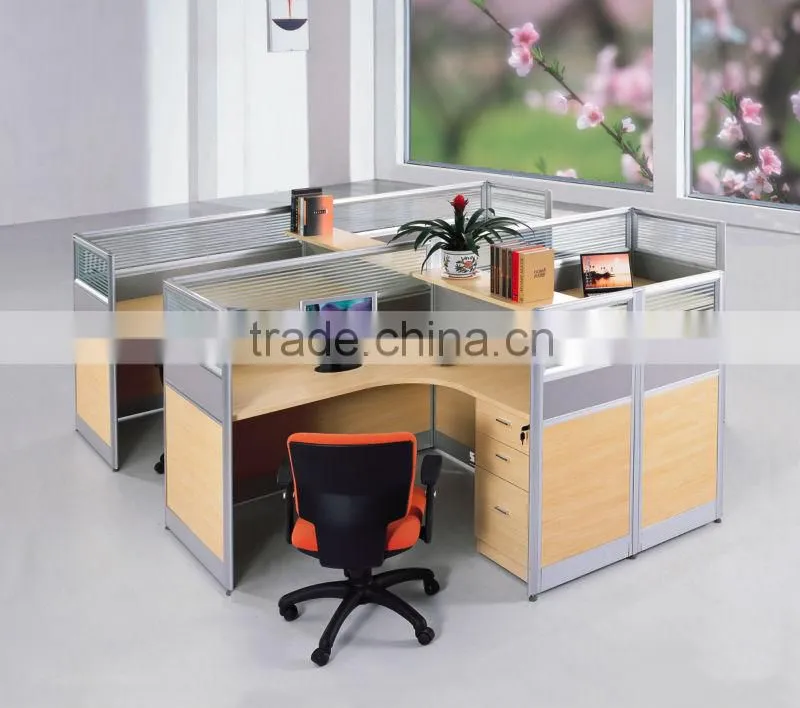 modern style fashion glass top screen office partition furniture call center office cubicle modular workstation