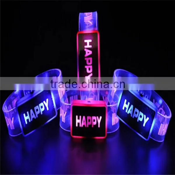 light up wristband custom plastic wristband light