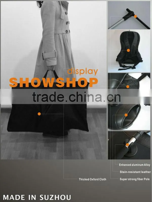 Durable outdoor backpack fiber x banner stand