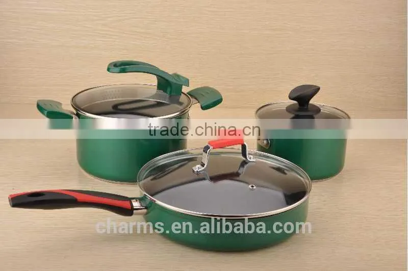 Green aluminium forging saucepot with lid