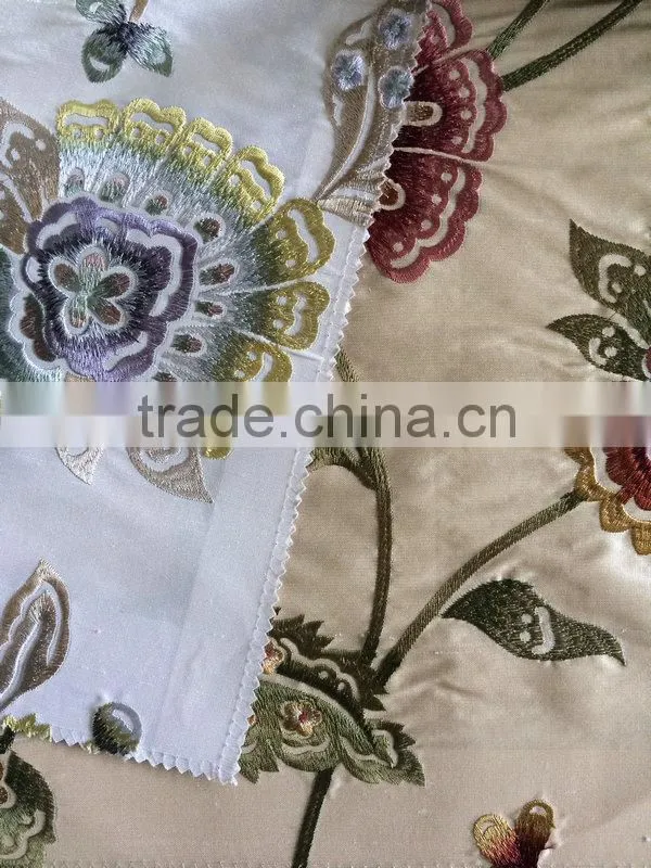 silk cotton embroidered peacock pattern