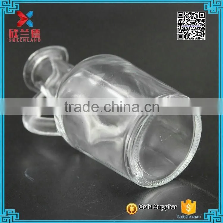100ml decorative glass clear wine bottle/fancy liquor bottle