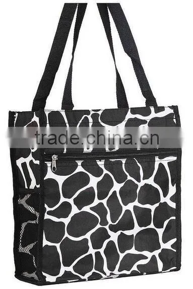 fashionable and light-weigh foldable tote bag with zipper