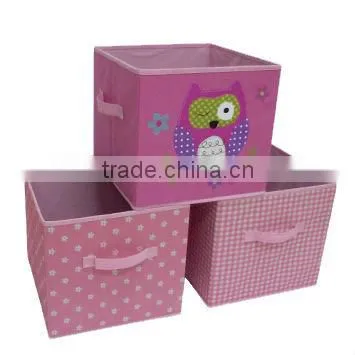 New hot sale printing foldable non woven storage box for kids
