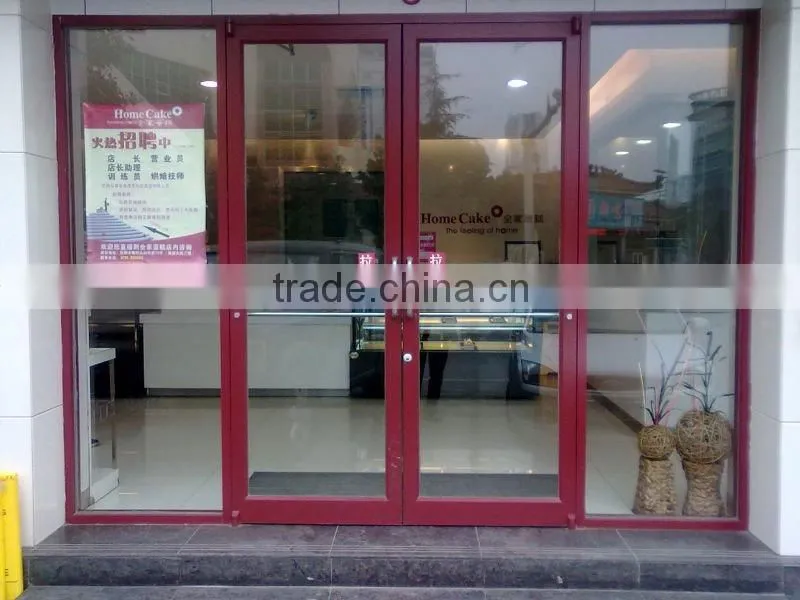 Pivot doors with glass for shop,reataurant.