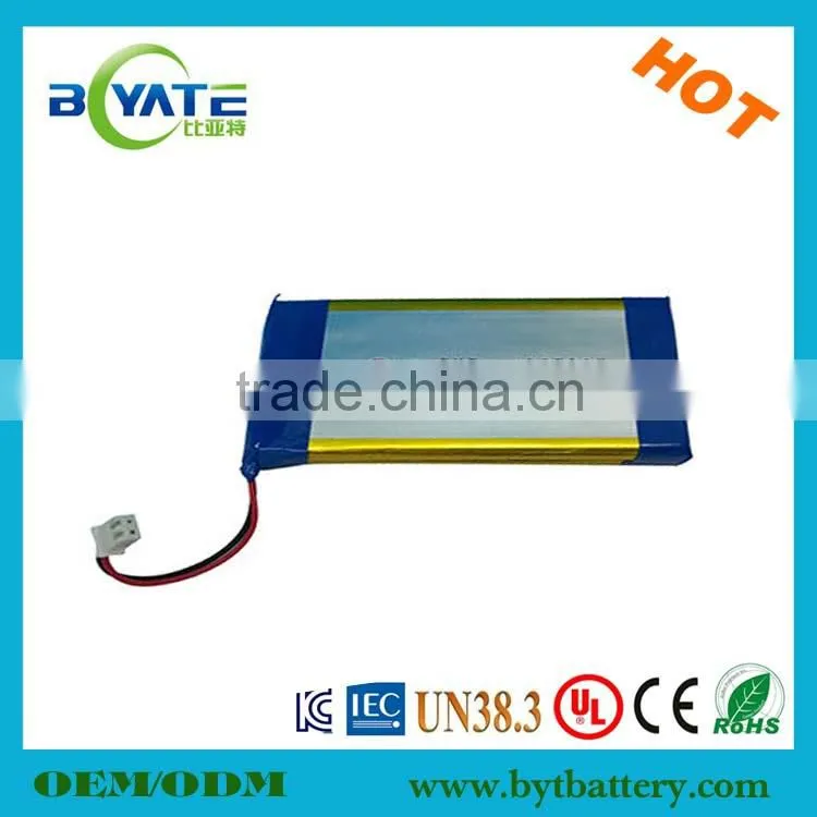 Rechargeable Ultra Narrow 370824 3.7v40mah li-ion polymer battery for bluetooth headphone