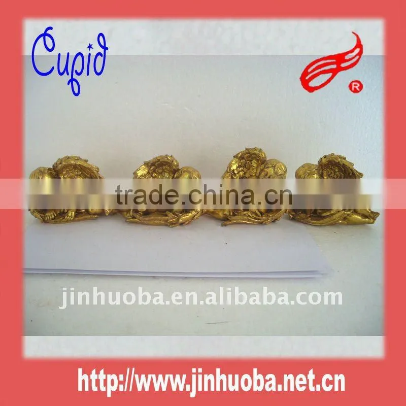 Hotselling Custom Decorative Resin golden angel figurine