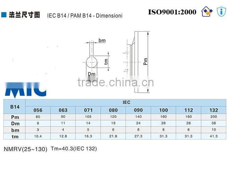 NMRV+NMRV Series Aluminium Worm Reduction Flender Gearbox