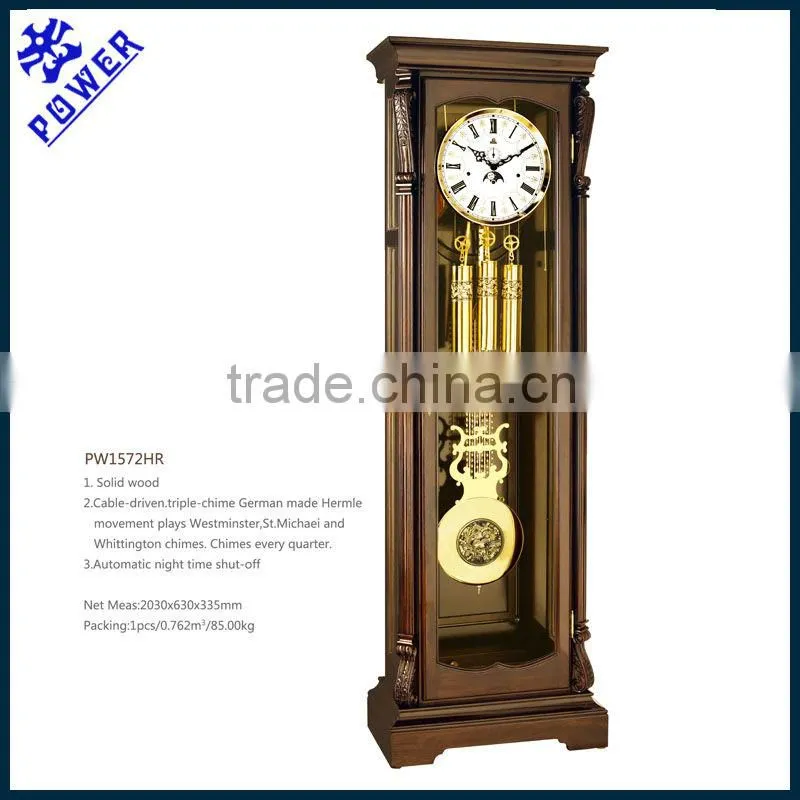 Grandfather clock Solid wood floor clock German made Hermal movement clock