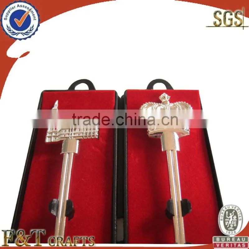 Zinc alloy 3Dbuildings high quality plating nickle spoon/souvenir gift