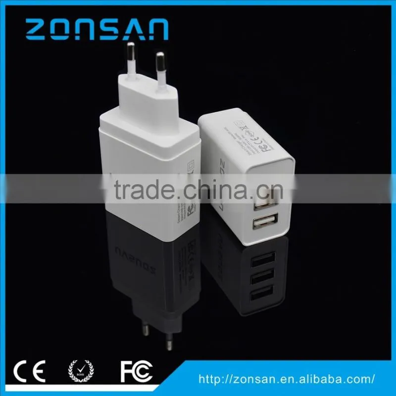 OEM Factory Shenzhen China 3 USB Port 3.1A Travel Portable Travel Portable Charger Multi Port Charger