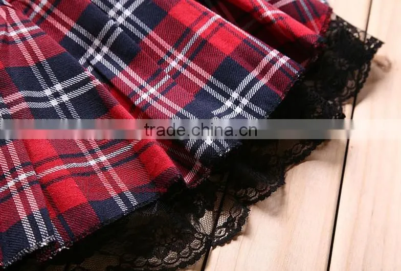 2015 new fashion school girl sex blouse skirt dress