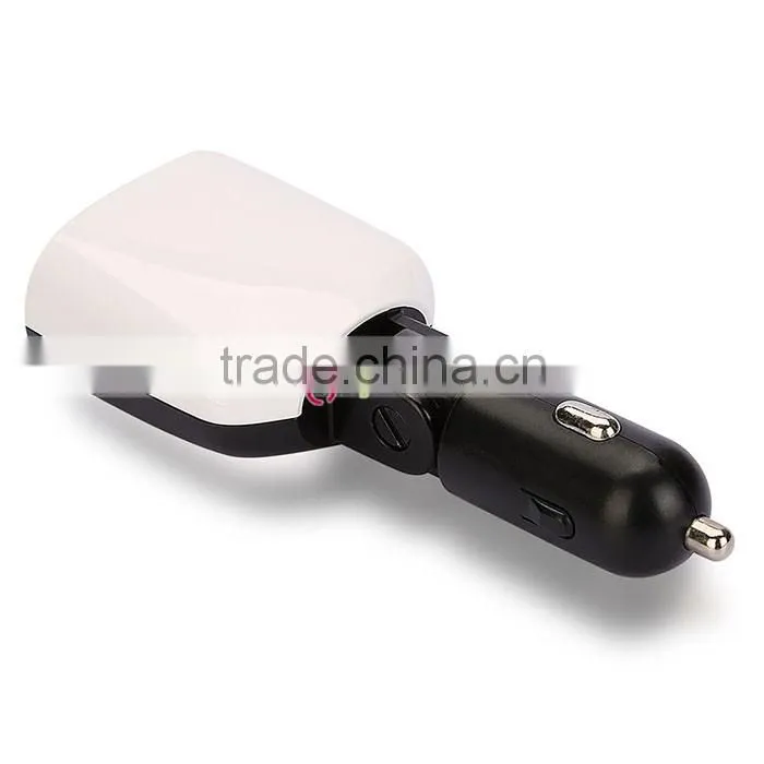 Dual LED Display USB Car Charger For Samsung Galaxy S6 Note 5 4 iPhone HTC White