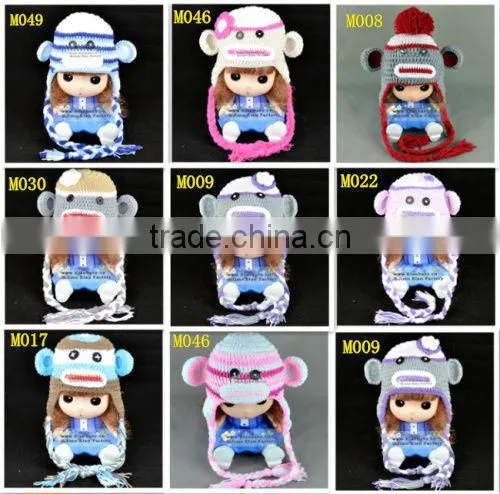 cute animal baby fashion hats knitting baby beanie with ears