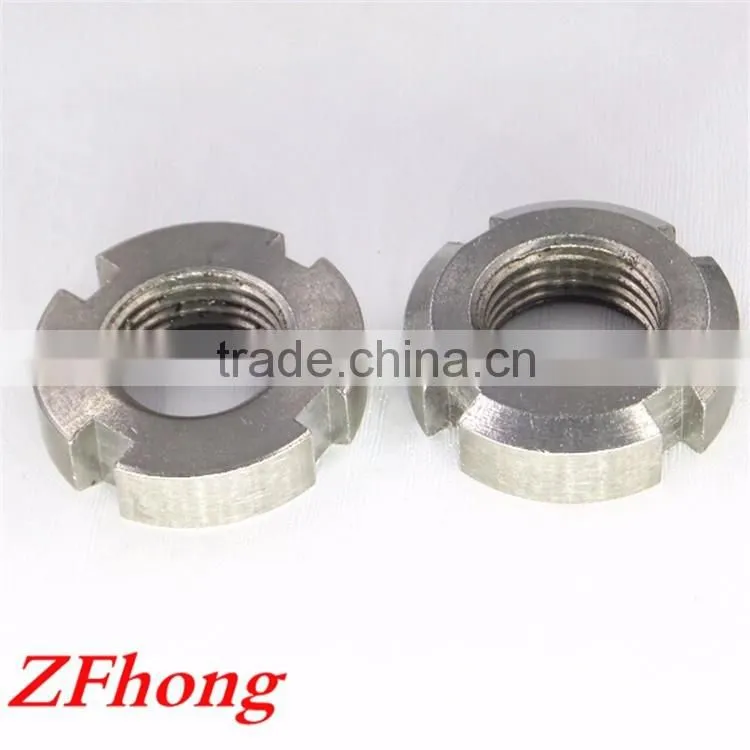 m10 304 stainless steel slot / slotted round nut