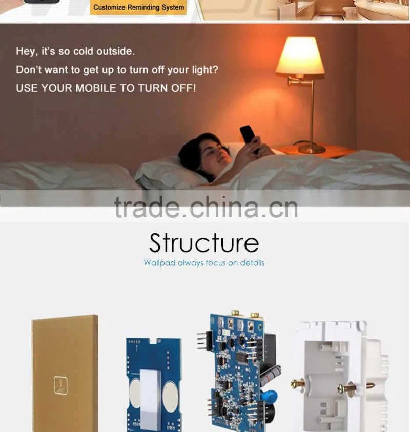 Hot Sale Wallpad White Glass LED Light Phone App Wireless 4 Gang 2/3 Way WIFI Remote and Touch Dimming Dimmer Wall Light Switch