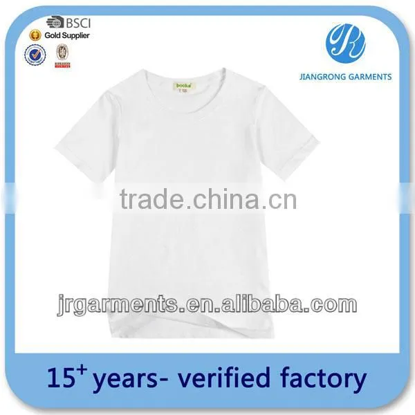 High quality Children's black round neck t shirt for boys and girls