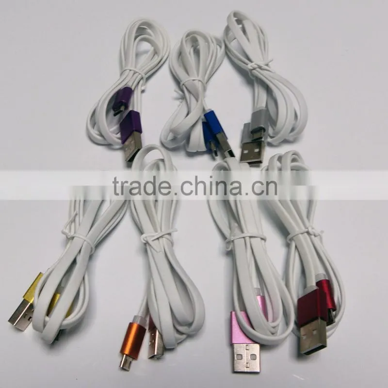 China Factory Supply Metal Connector Micro USB Data Cable